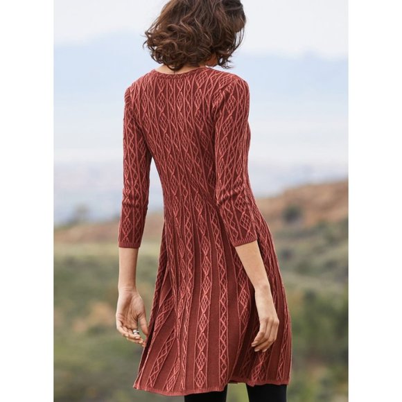 PERUVIAN CONNECTION Bedelia Pima Cotton Sweater Dress sz M Women's - Picture 3 of 12